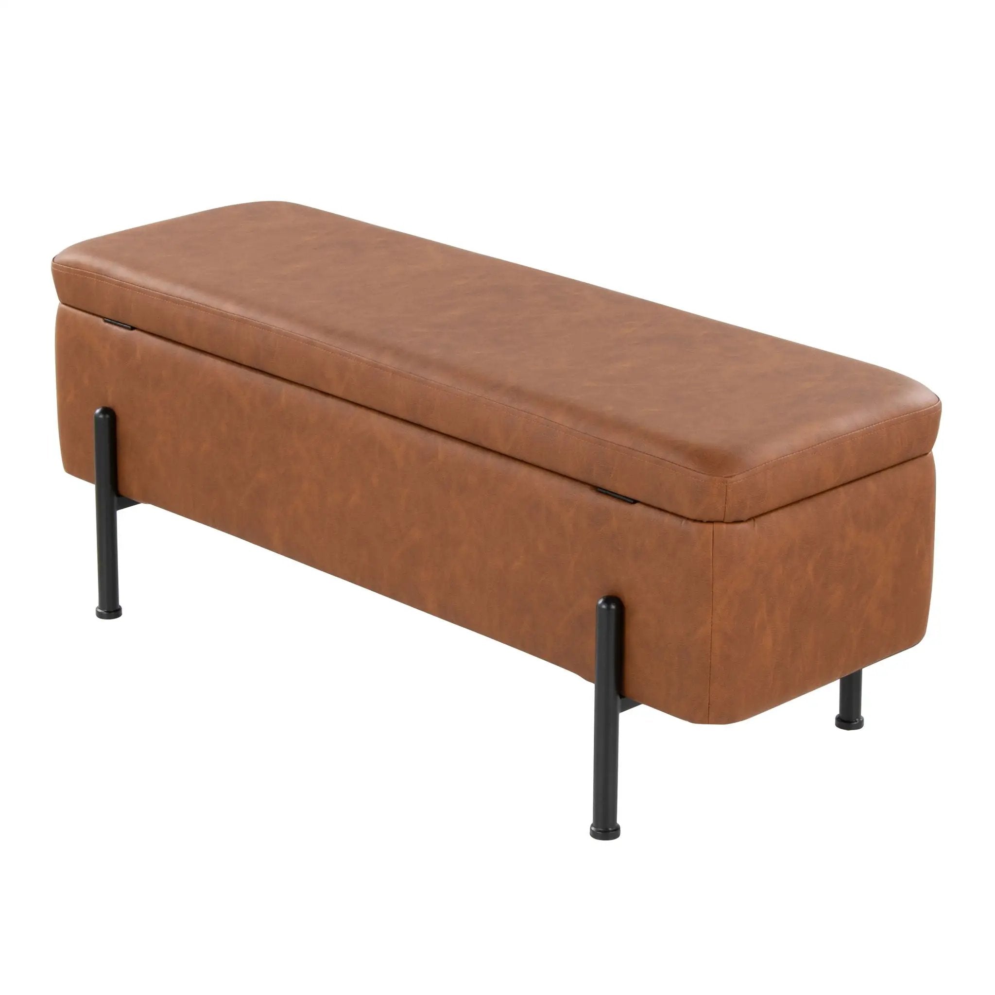 Daniella - Contemporary Storage Bench - Black / Camel by Unique Piece Furniture