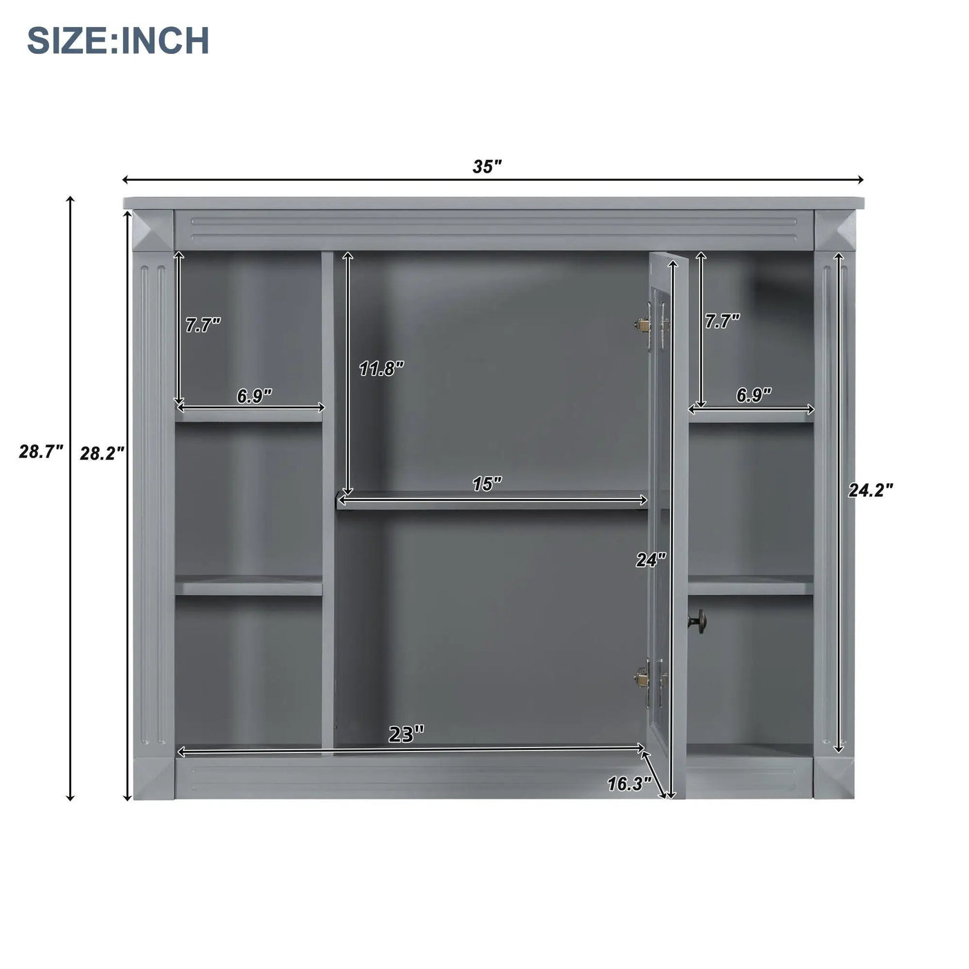 Wall Mounted Bathroom Storage Cabinet With Mirror by HouseOfZazla