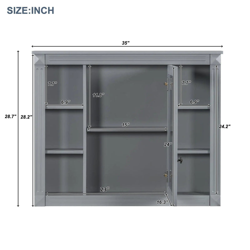 Wall Mounted Bathroom Storage Cabinet With Mirror by HouseOfZazla