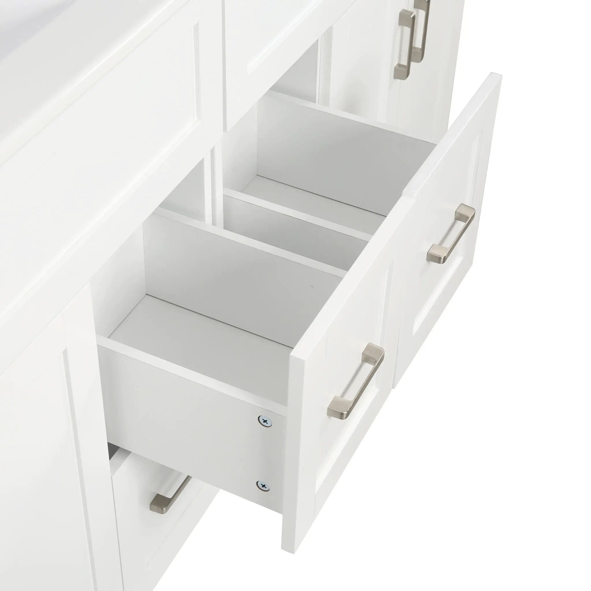 Bathroom Vanity With 2 Doors, 2 Drawers, Adjustable Shelf, Hidden Slides & Soft Close Hinges