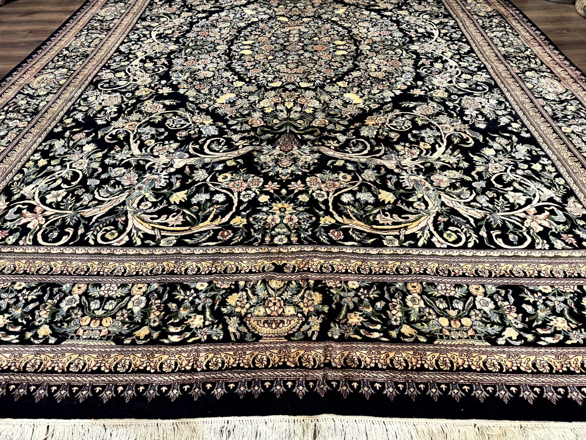 Pak Persian Rug 10x14, Elegant Floral Carpet, Fine 225 KPSI by Jewel Rugs