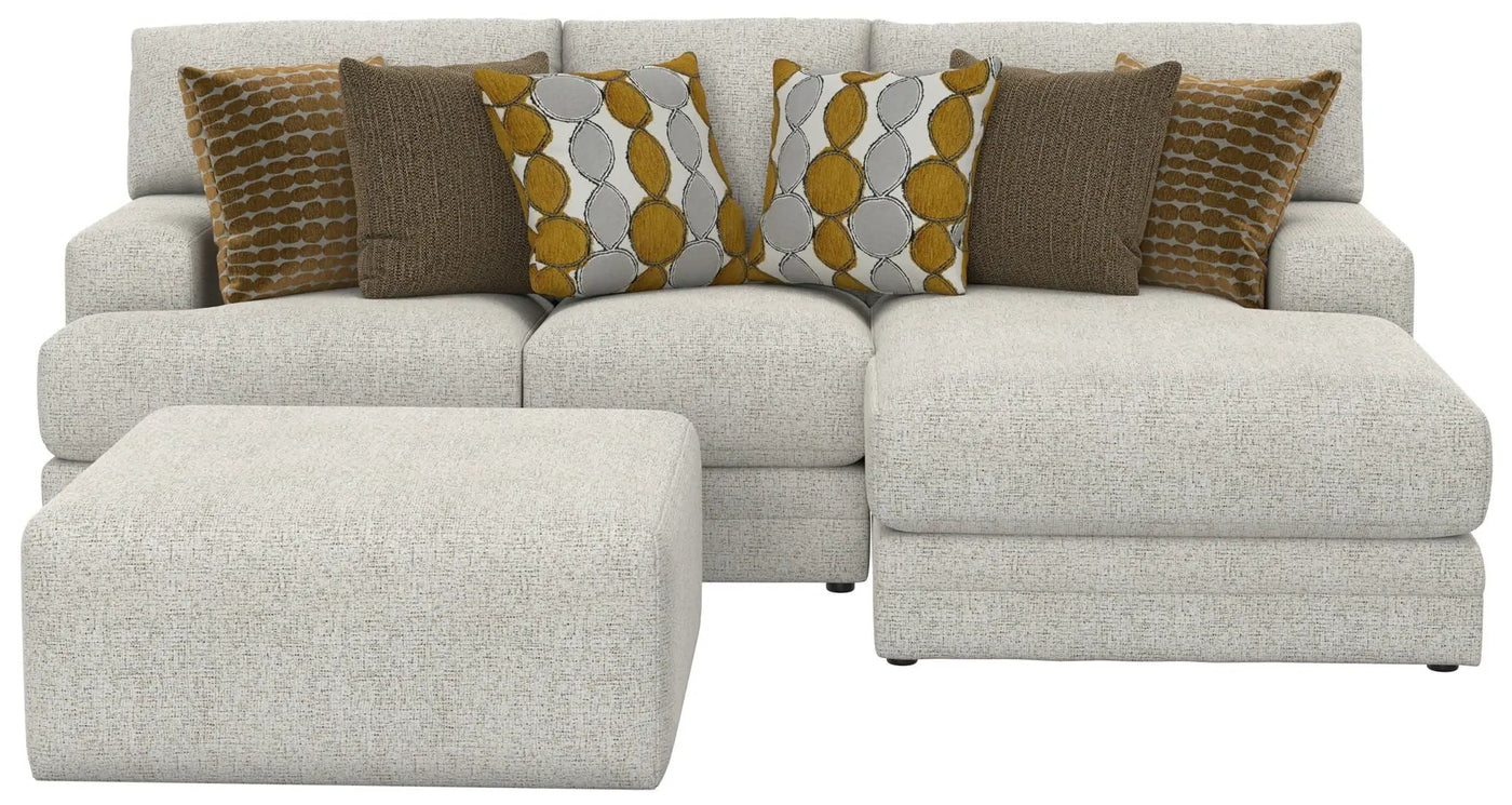 Tori - Sectional With Comfort Coil Seating, Cocktail Ottoman And Accent Pillows Included by Unique Piece Furniture