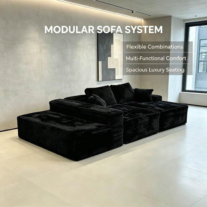 131-Inch Big Size Modular Sectional Oversized Sofa by HouseOfZazla