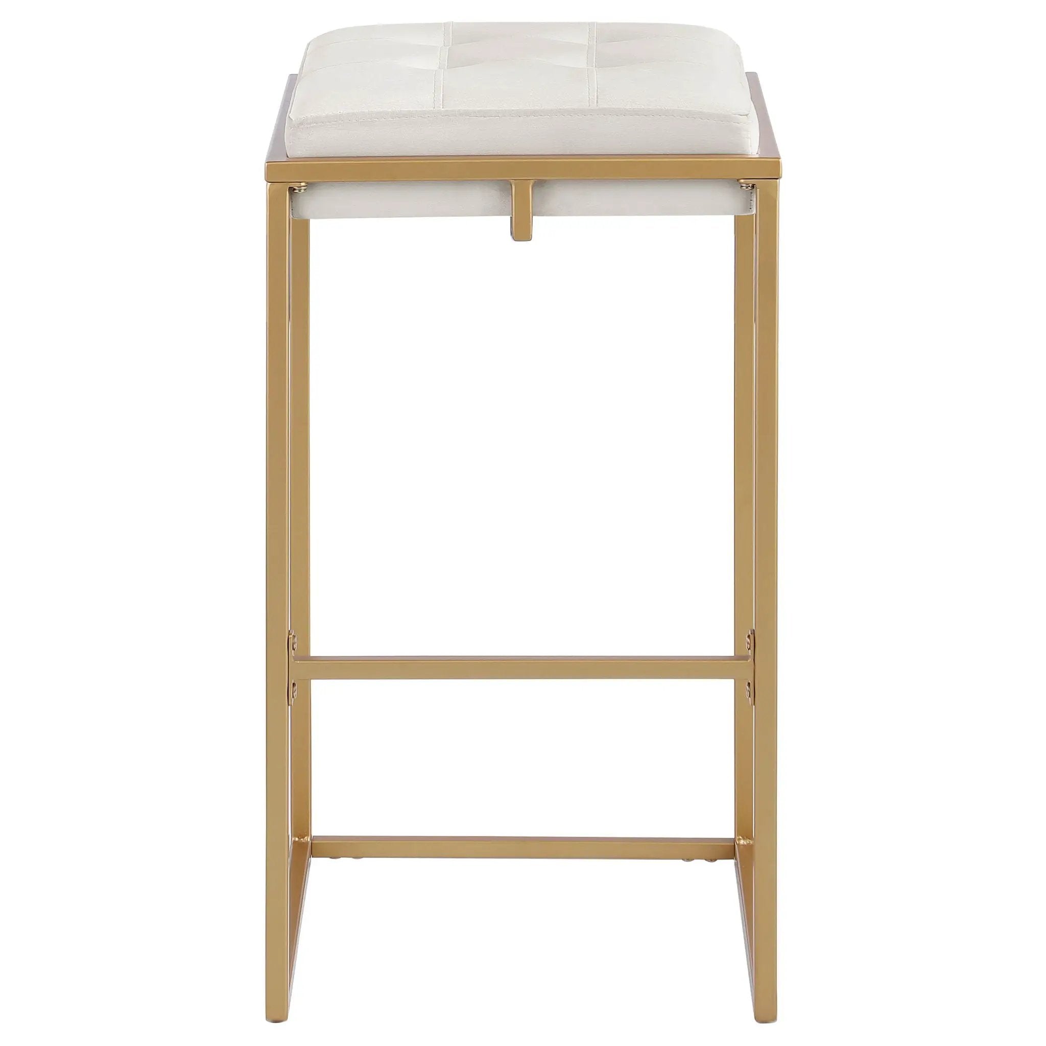 Soccoro - Square Tufted Cushion Stools (Set of 2) - Beige