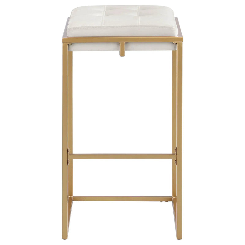 Soccoro - Square Tufted Cushion Stools (Set of 2) - Beige