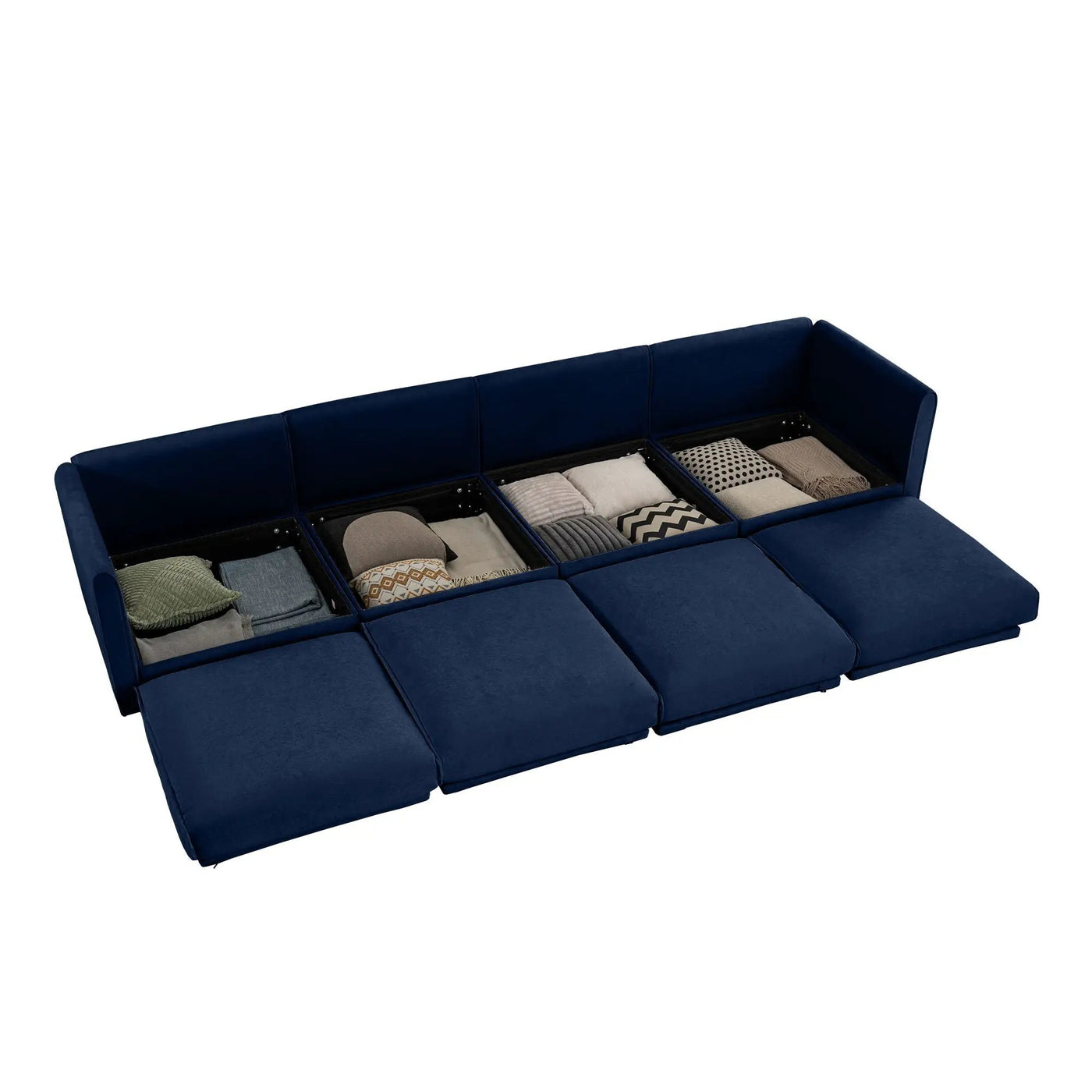 Stylish Sofa With Storage Seat And Cylindrical Backrest by HouseOfZazla