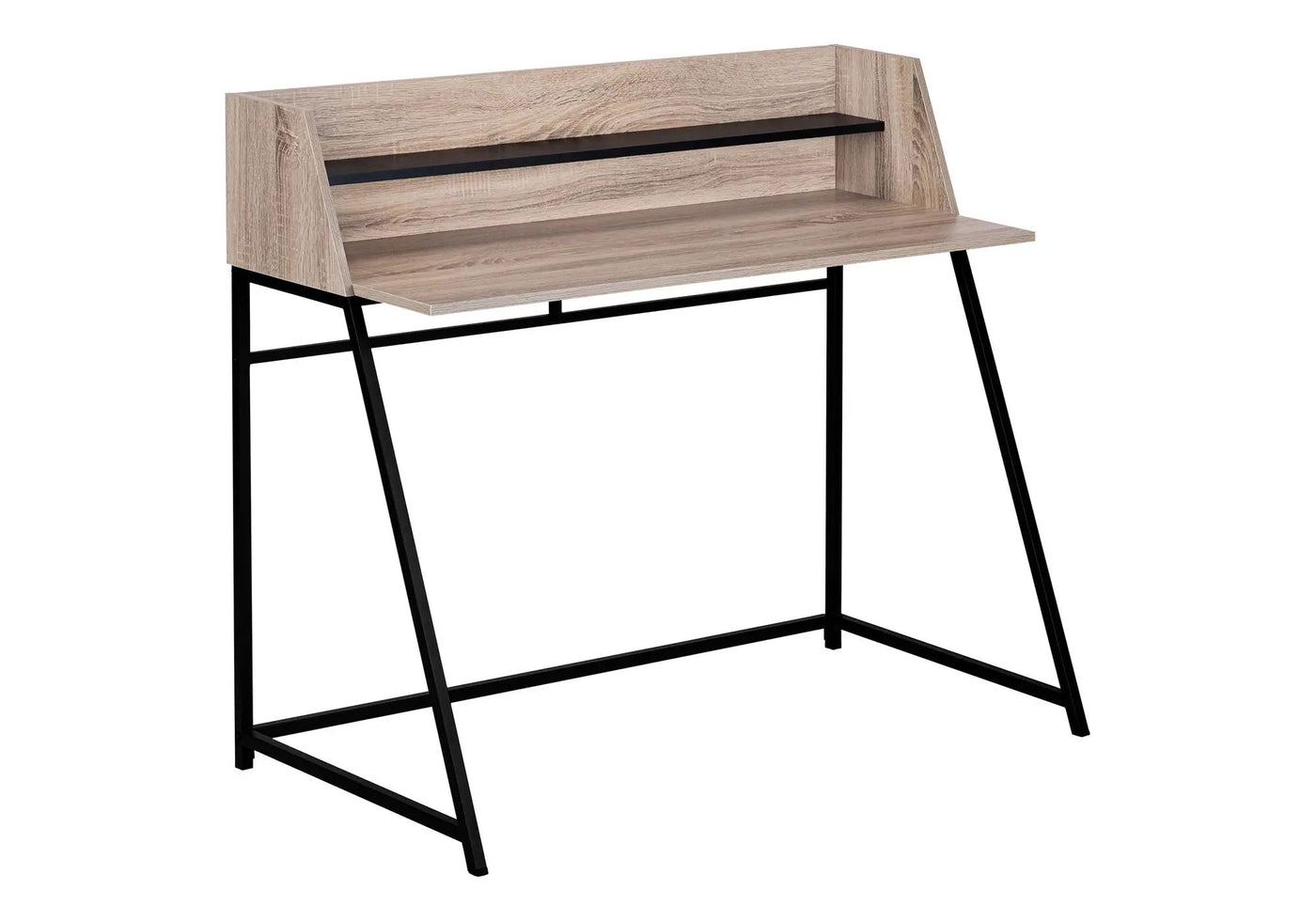 Computer Desk for Home Office Laptop with Storage Shelves, Contemporary & Modern by HouseOfZazla