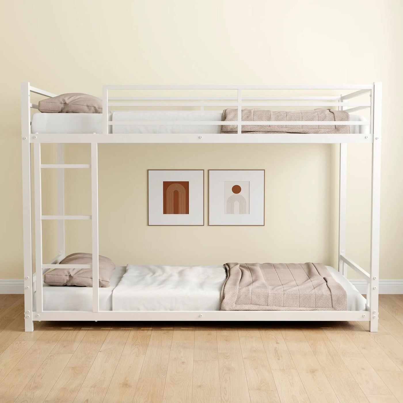 Bunk Bed With Noise Reduction And Safety Guardrail by HouseOfZazla