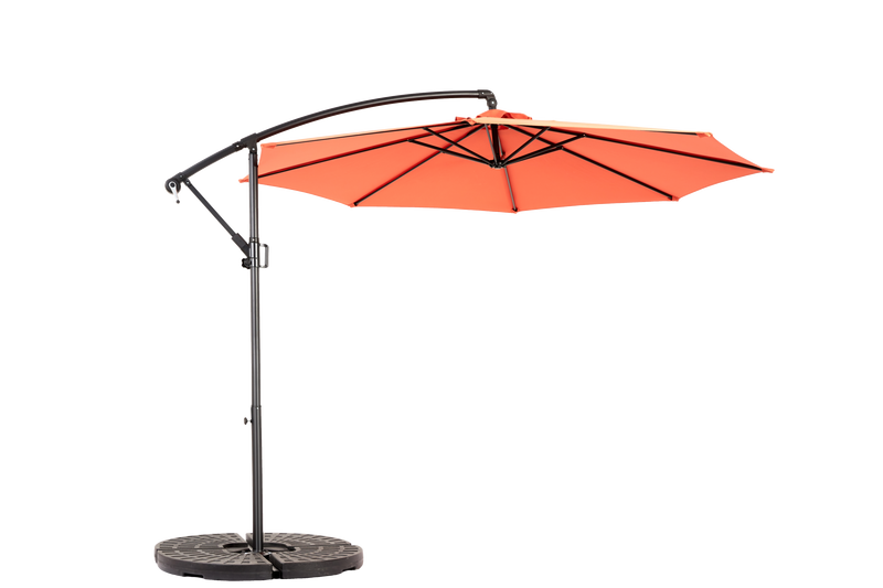 10ft Offset Hanging Market Patio Umbrella with Easy Tilt Adjustment by HouseOfZazla