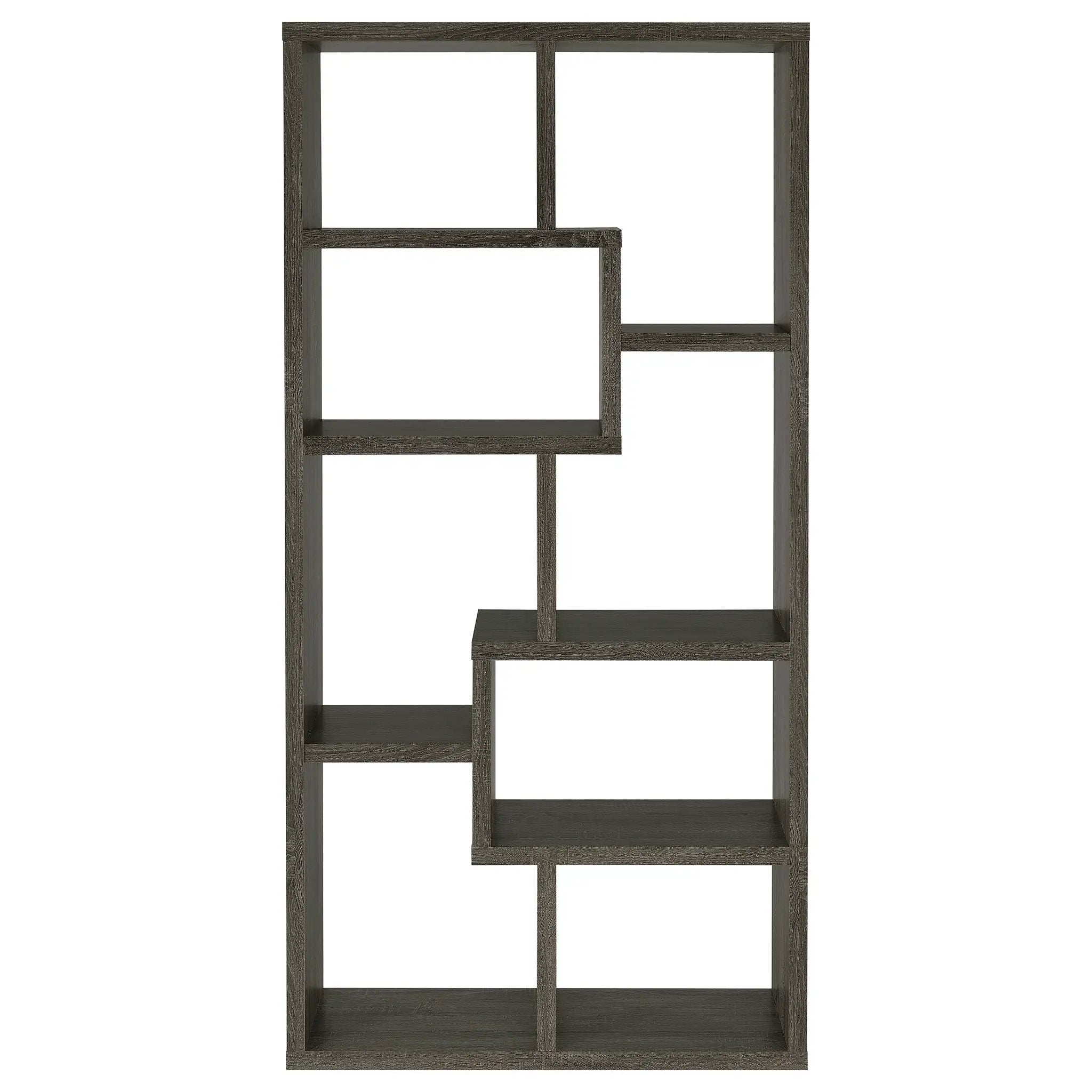 Theo 71-inch 6-shelf Bookshelf Weathered Grey by Unique Piece Furniture