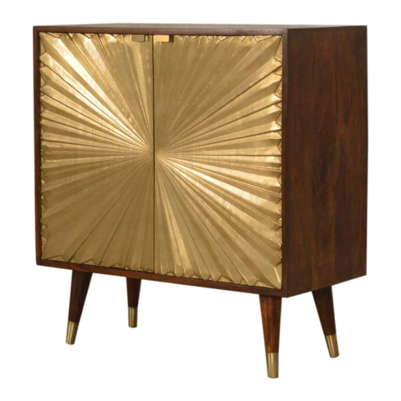 Manila - Cabinet - Gold / Brown by Unique Piece Furniture