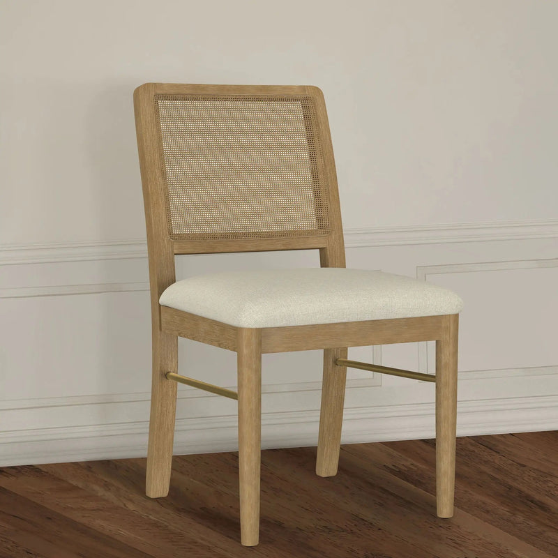 Arini Rattan Cane Dining Side Chair Sand Wash (Set of 2) by Unique Piece Furniture