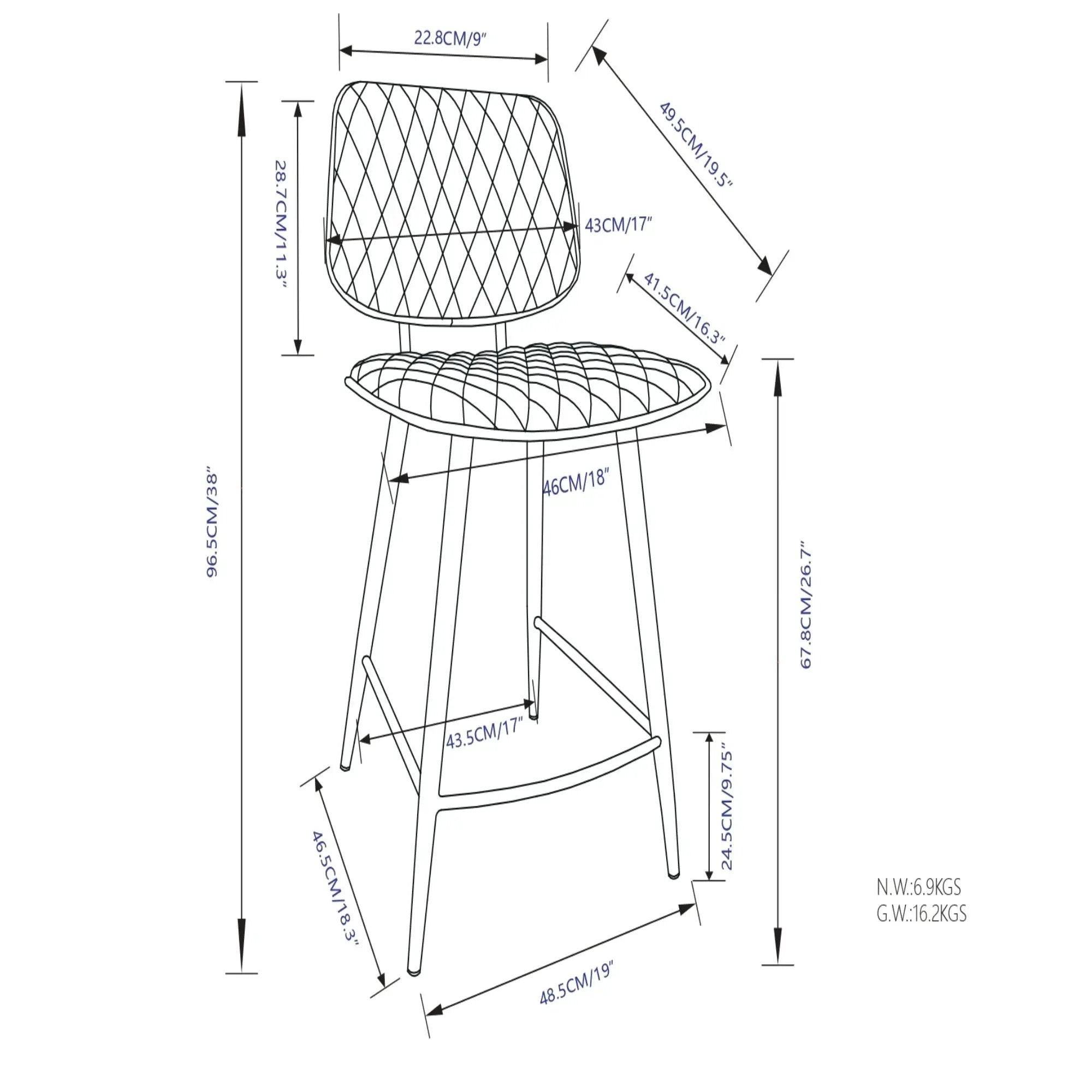 Raya - Upholstered Counter Height Stool (Set of 2) by Unique Piece Furniture