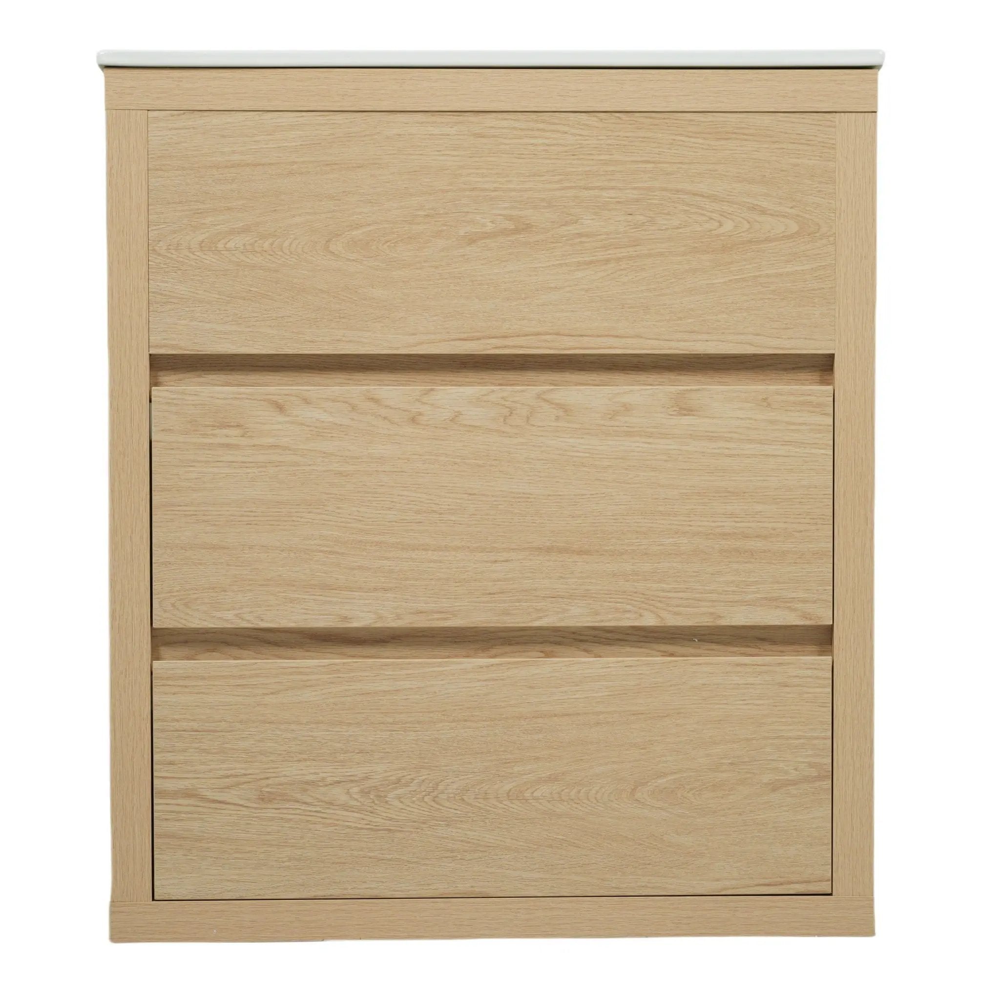 Freestanding Bathroom Vanity with Ceramic Sink and 2 Full Extension Drawers by HouseOfZazla