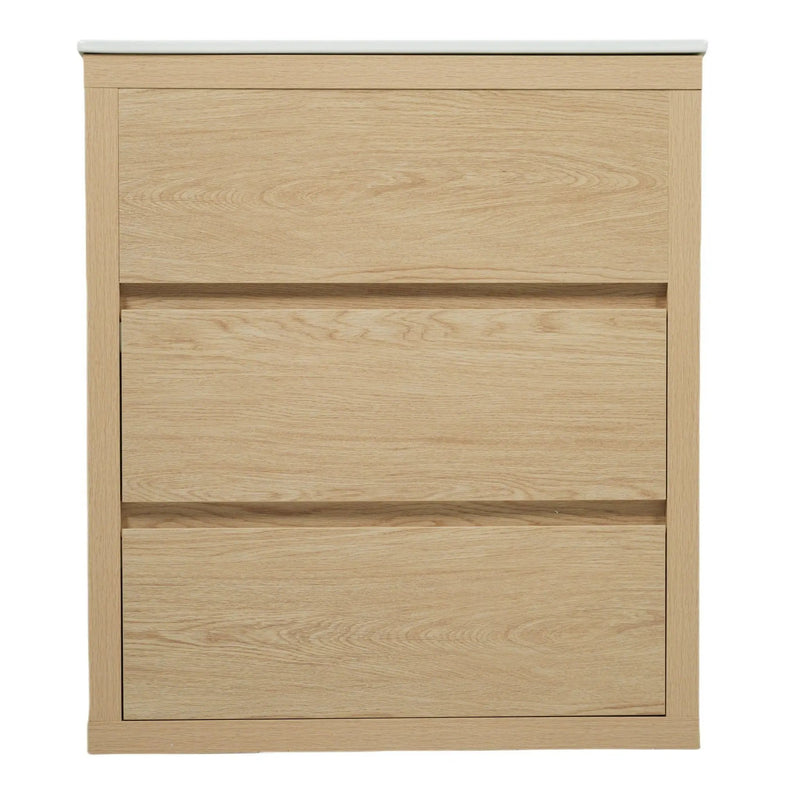 Freestanding Bathroom Vanity with Ceramic Sink and 2 Full Extension Drawers by HouseOfZazla