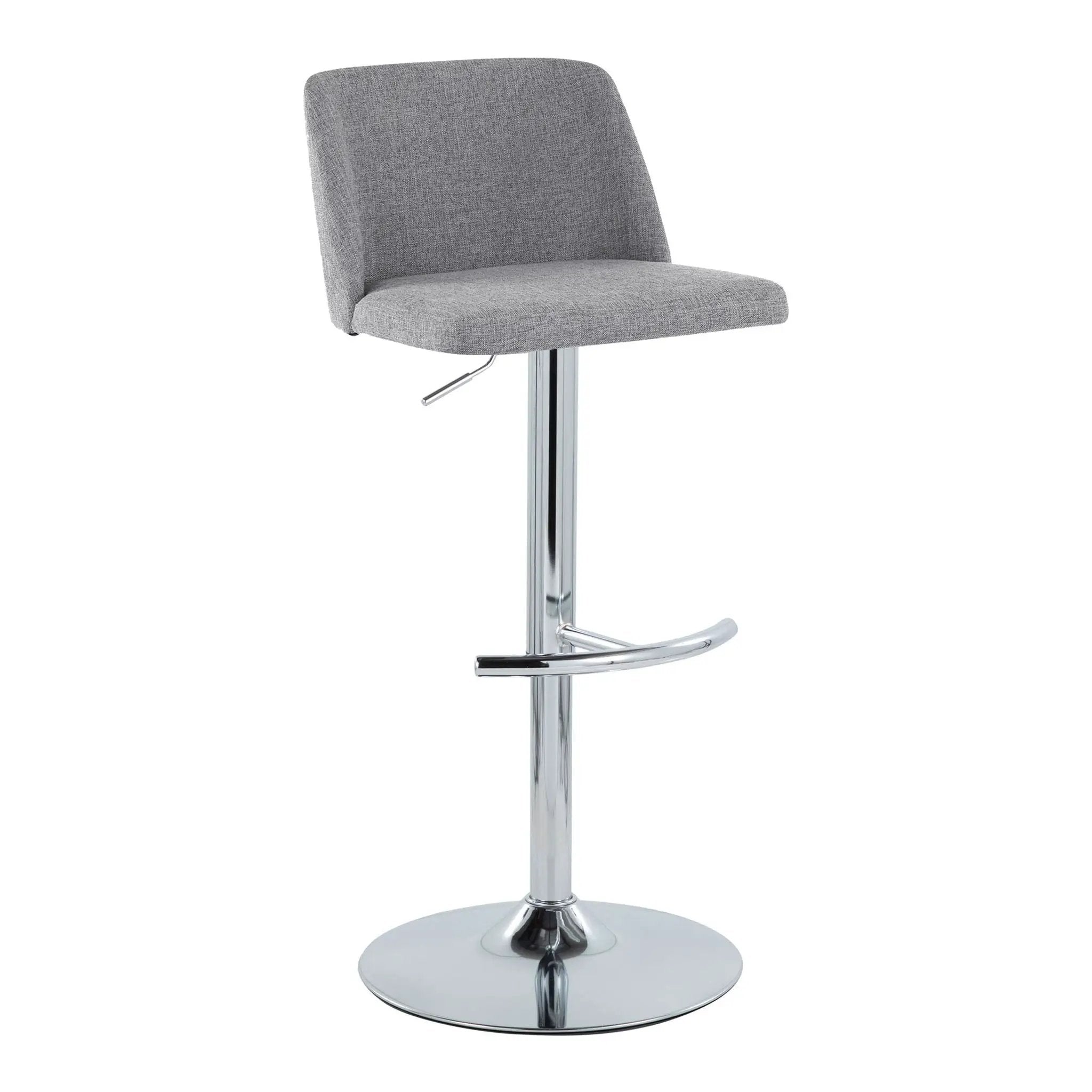 Toriano - Contemporary Adjustable Barstool With Swivel & Rounded T Footrest (Set of 2) by Unique Piece Furniture