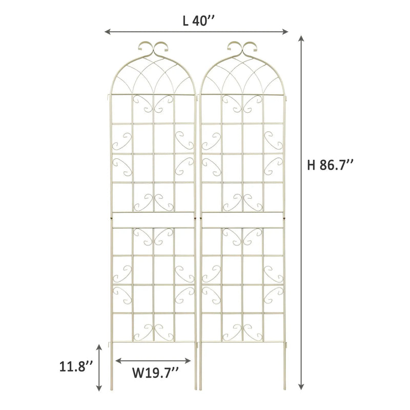 Metal Garden Rustproof Trellis For Climbing Plants Outdoor Flower Support by Unique Piece Furniture