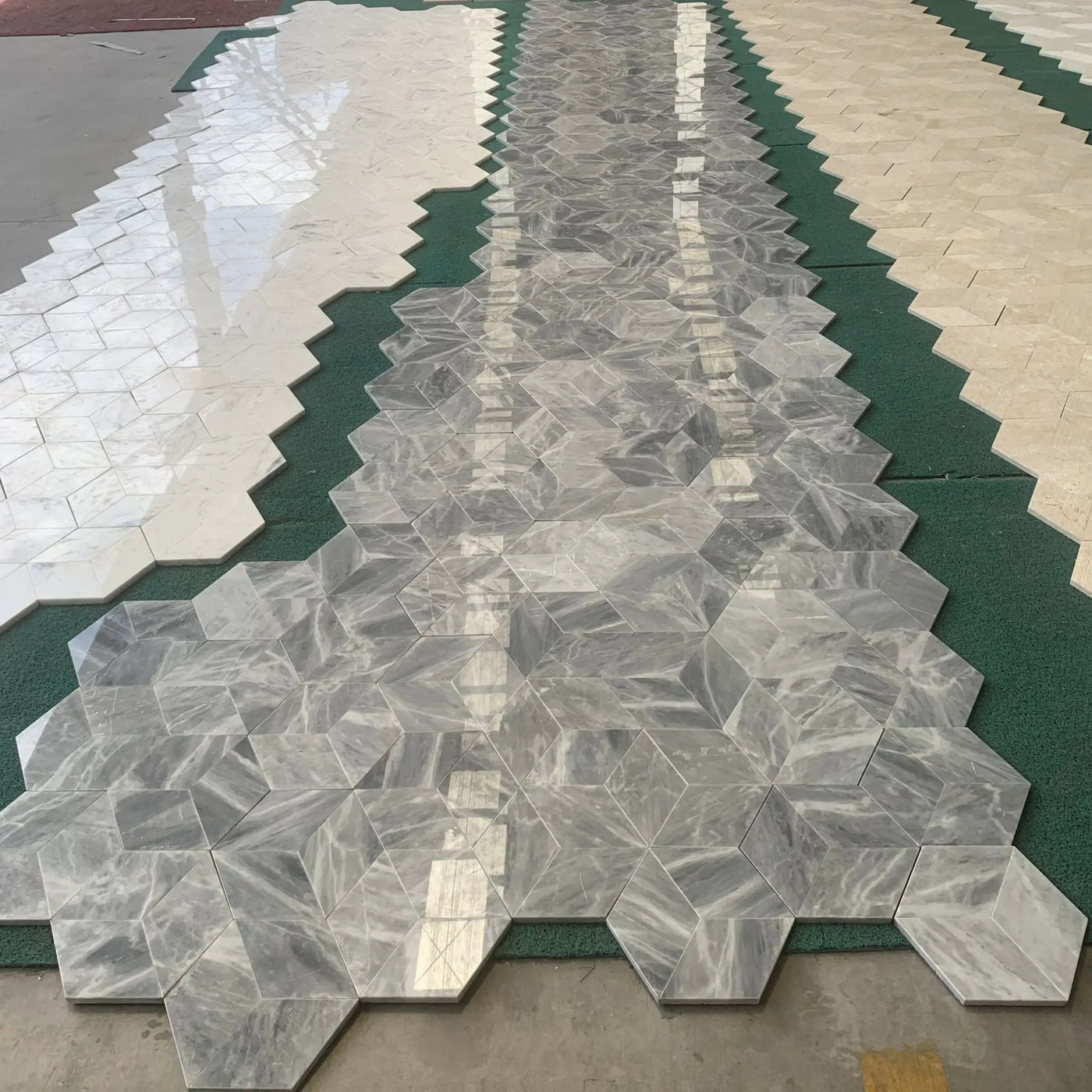Hexagon Natural Marble Polished Tile For Wall And Floor (Set of 12) by HouseOfZazla
