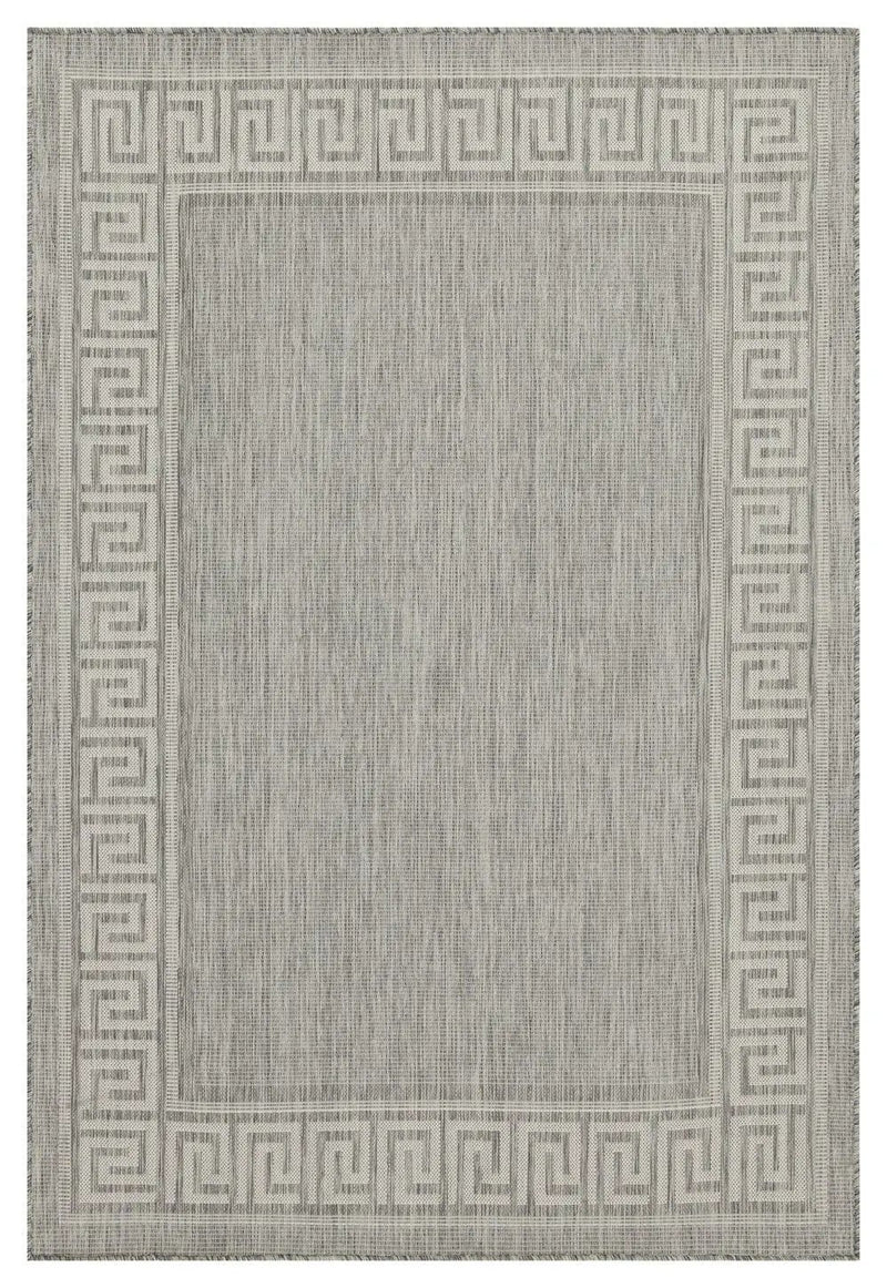 Sunshine - 5'3" X 7'3" Indoor, Outdoor, Area Rug Polypropylene - Silver by HouseOfZazla