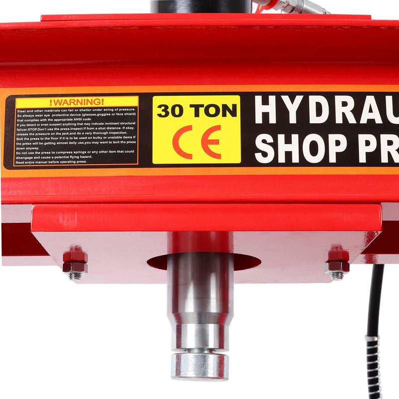 30 Ton Air Hydraulic Shop Press With Gauge, Adjustable H-Frame by HouseOfZazla