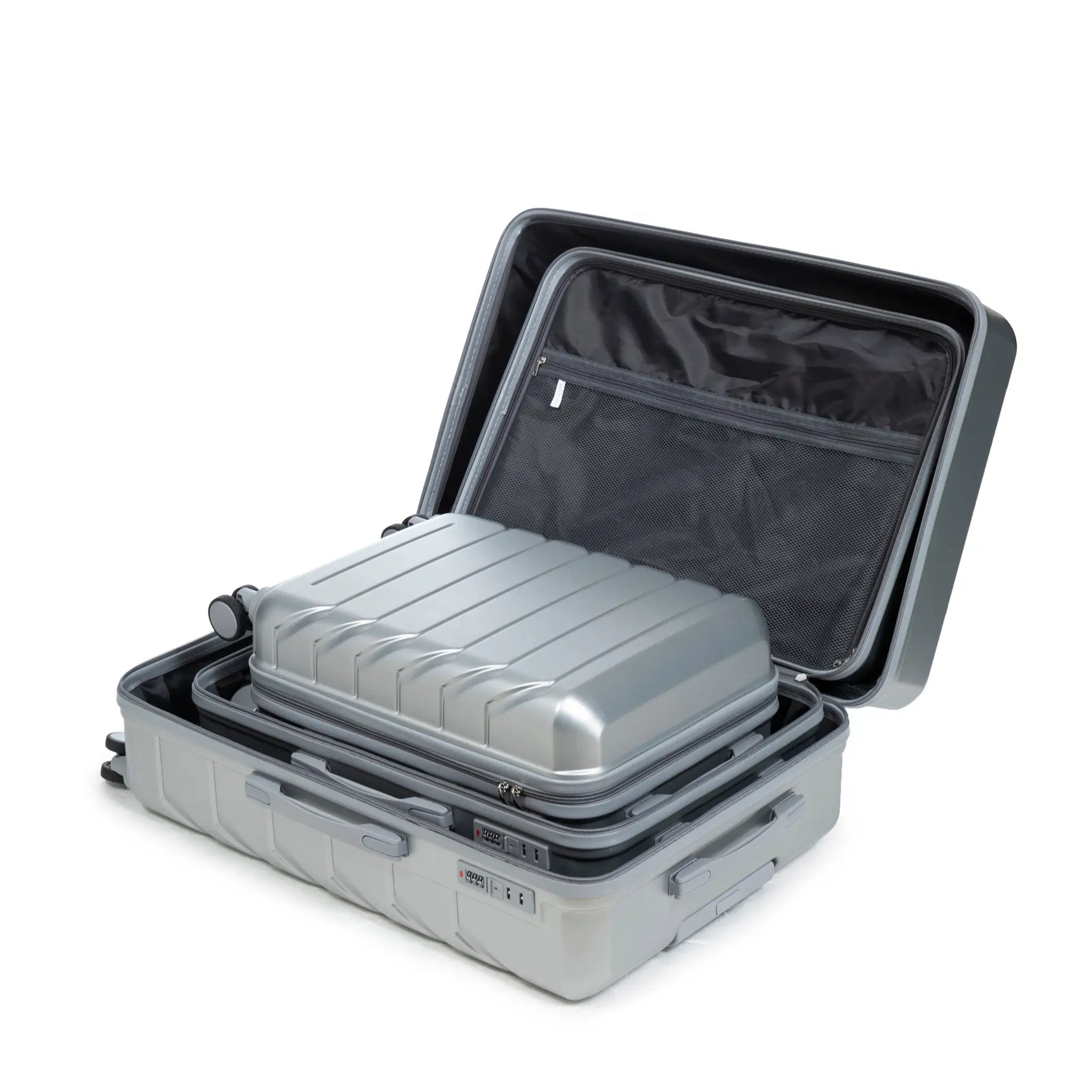 3-Piece ABS Spinner Wheel Luggage Set with Combination Lock by HouseOfZazla