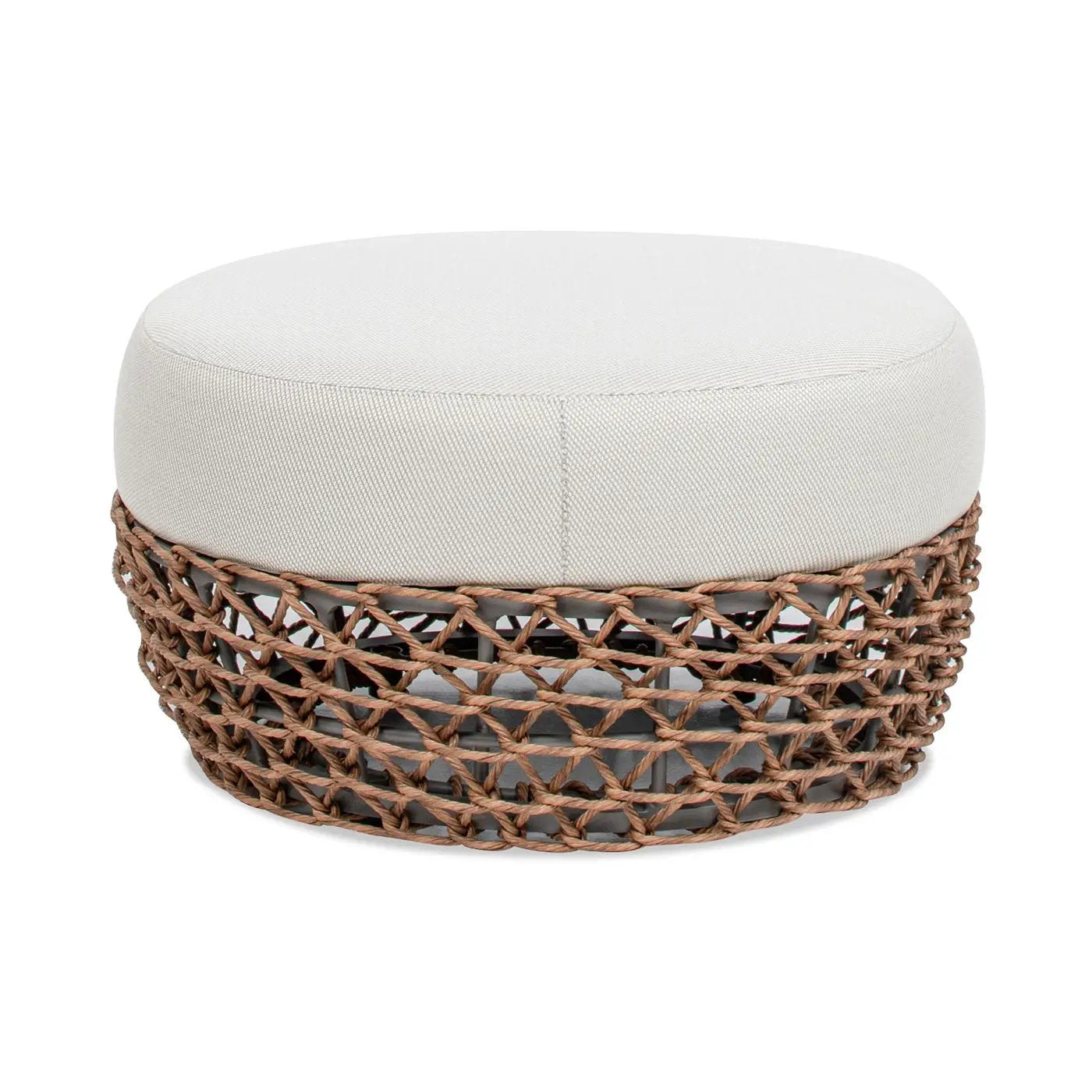 Willow - Round Upholstered Patio Ottoman by HouseOfZazla