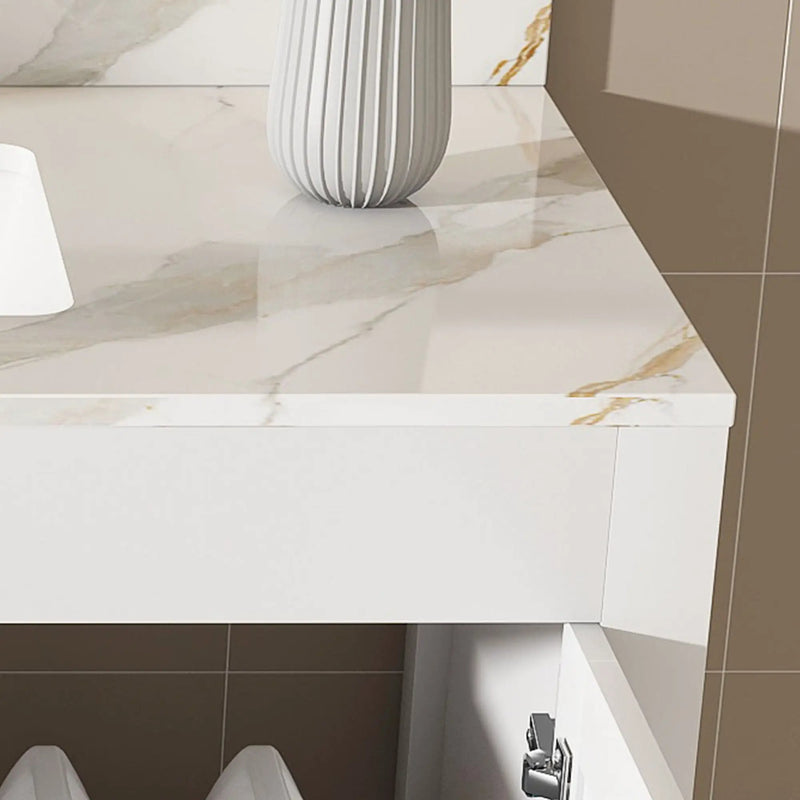 43" Bathroom Vanity, Multi Functional Cabinet With Doors And Drawer - White by HouseOfZazla