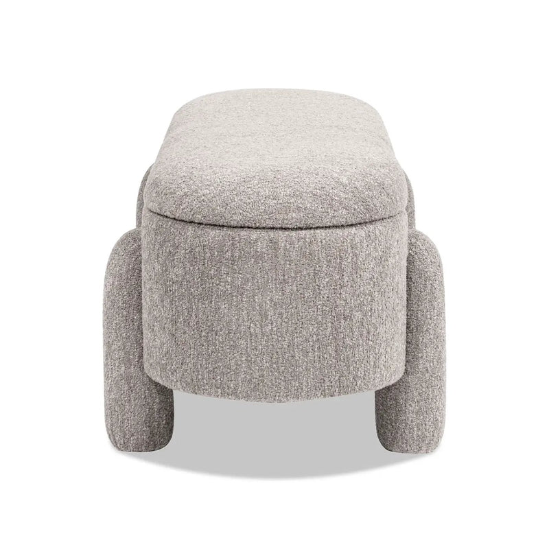 Hugo - Oval Fully Upholstered Storage Bench by Unique Piece Furniture