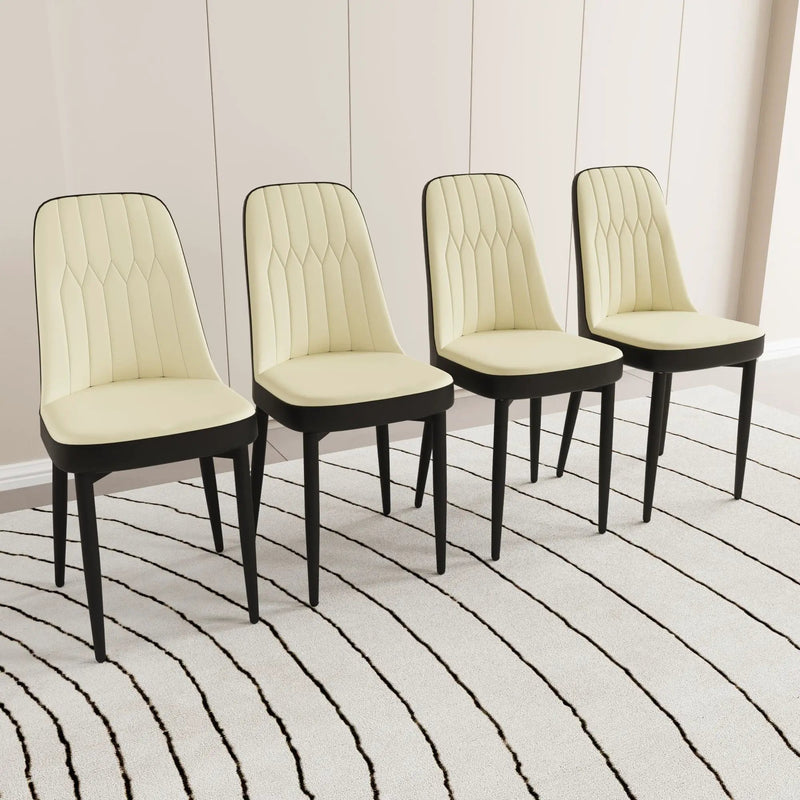 Modern Dining Chair With Cushions And Metal Legs by Unique Piece Furniture