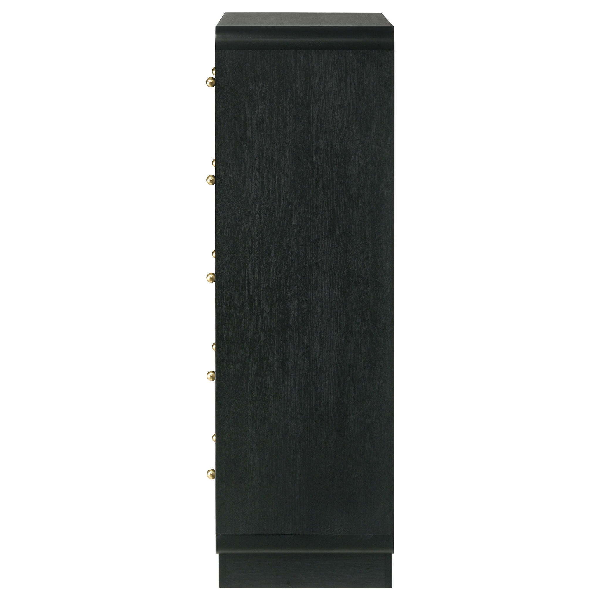 Burton - 5 Drawer Chest Of Drawers - Black by HouseOfZazla