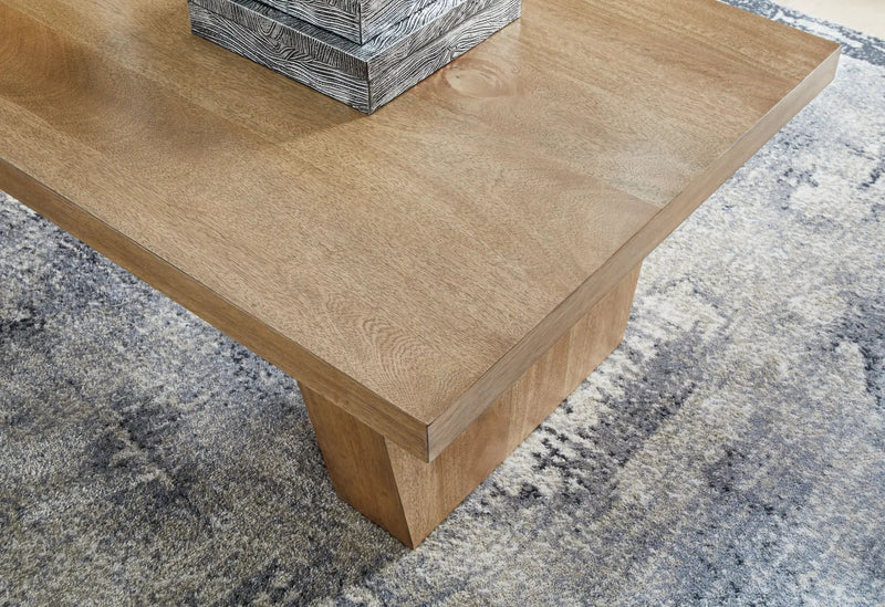 Kristiland - Rectangular Cocktail Table - Light Brown by Unique Piece Furniture