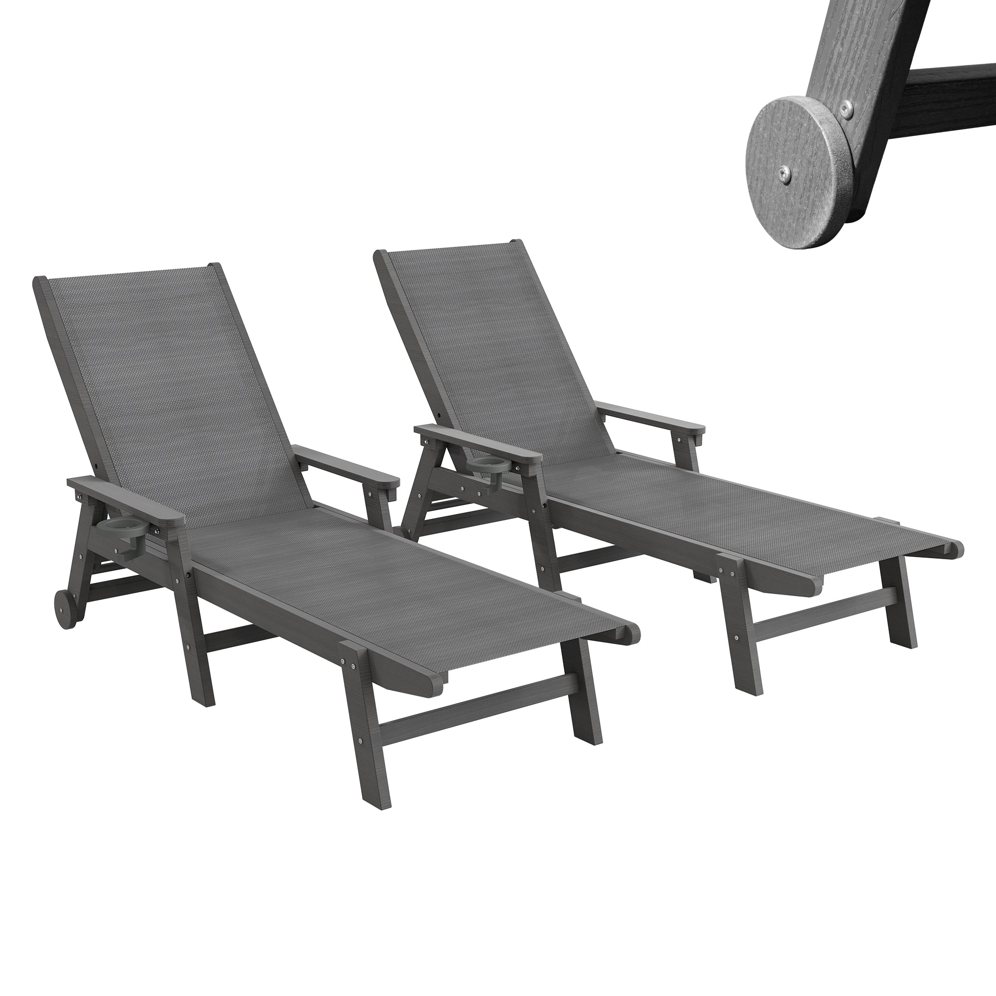 Outdoor Pool Lounge Chairs Set of 2 by HouseOfZazla