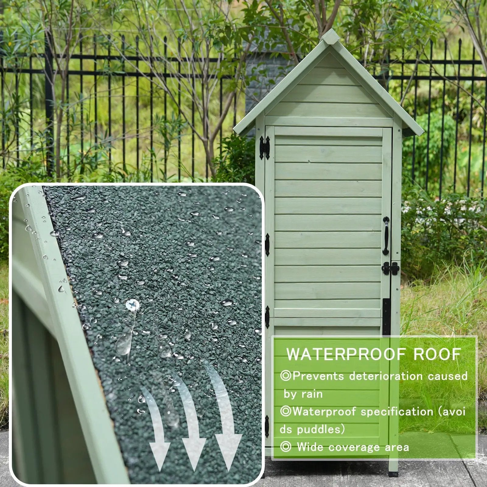 Outdoor Wooden Storage Shed with Lockable Door by HouseOfZazla