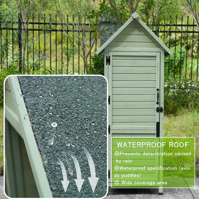 Outdoor Wooden Storage Shed with Lockable Door by HouseOfZazla