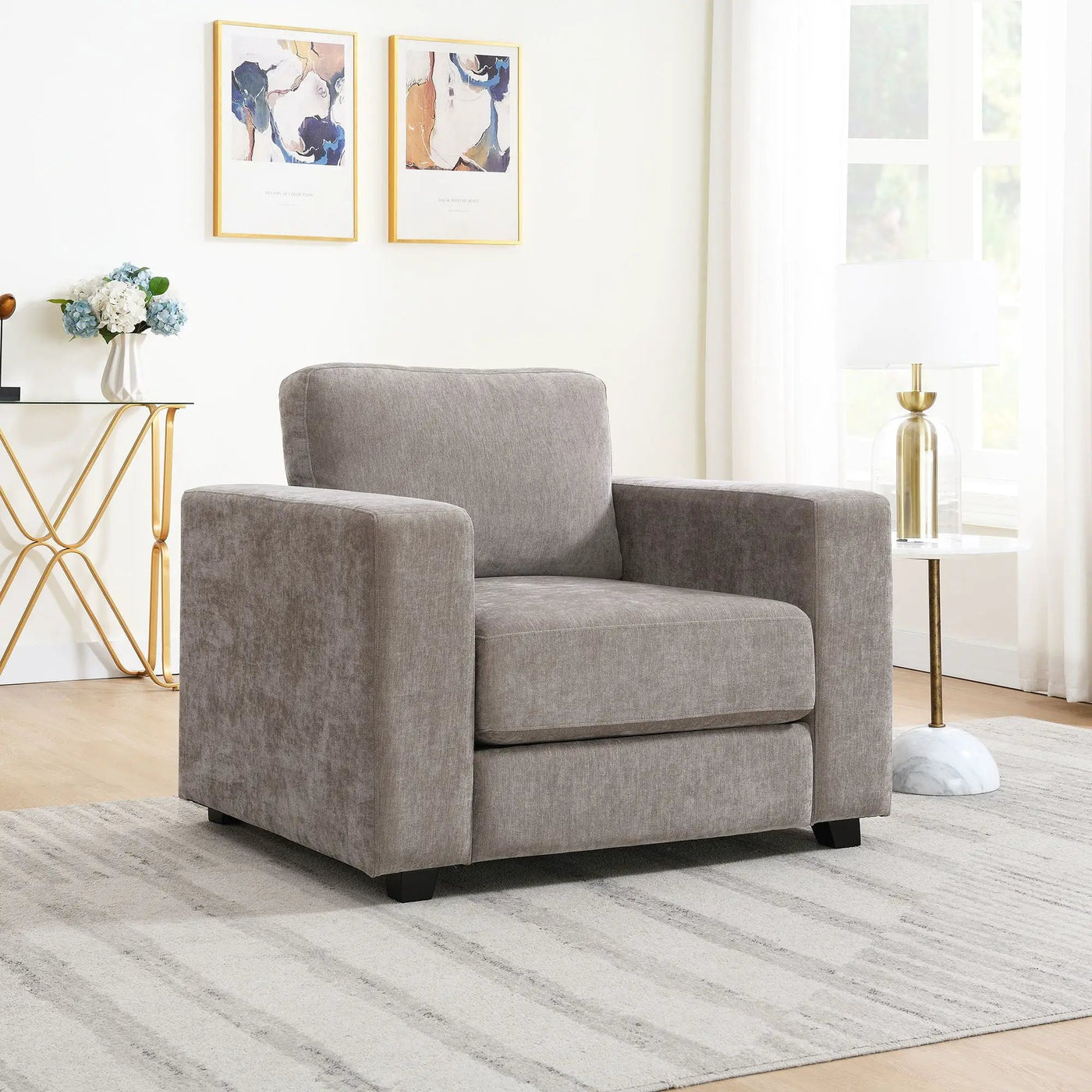 Oversized Accent Chair With Widen Arm For Living Room by HouseOfZazla