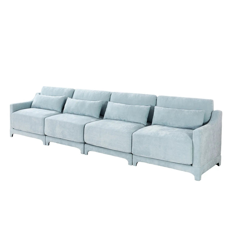 Elegant Sofa With Ergonomic Design And Lumbar Pillows by Unique Piece Furniture