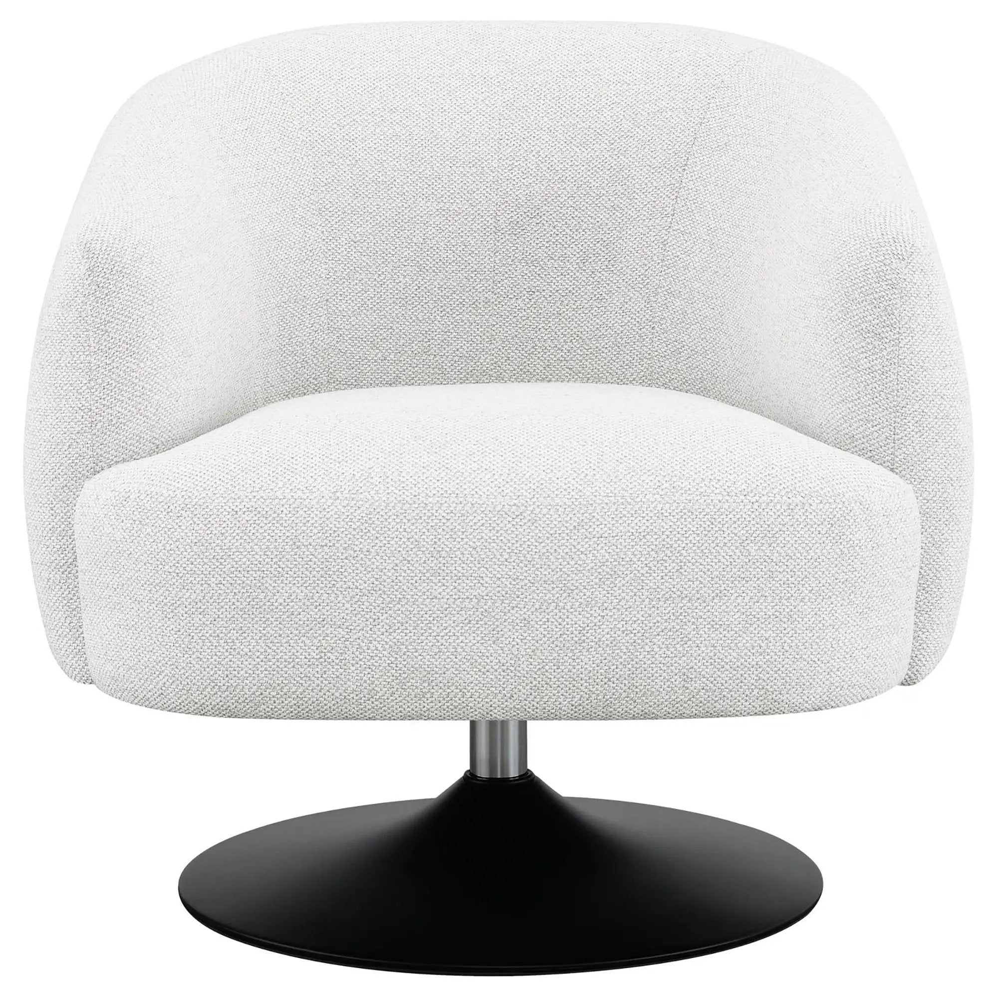 Upholstered Swivel Accent Chair, 360 Degree Rotation - Beige by HouseOfZazla