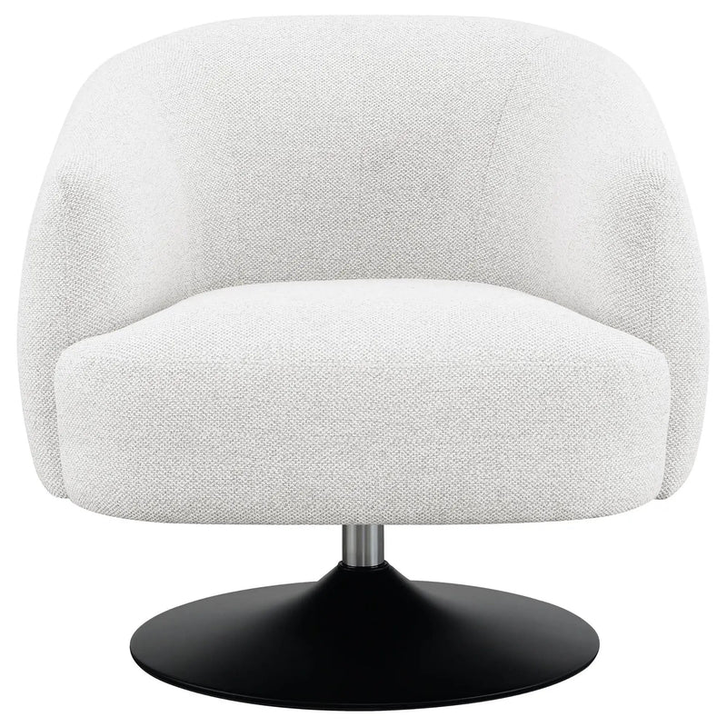 Upholstered Swivel Accent Chair, 360 Degree Rotation - Beige by HouseOfZazla