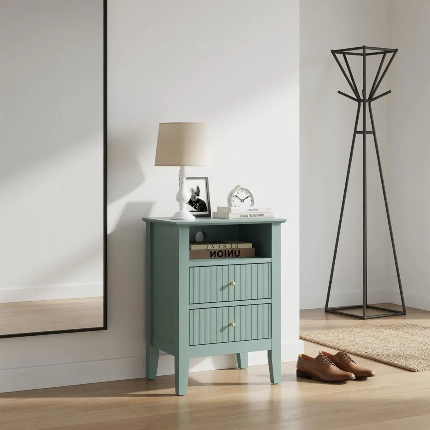 Fluted Nightstand With 2 Drawers by HouseOfZazla