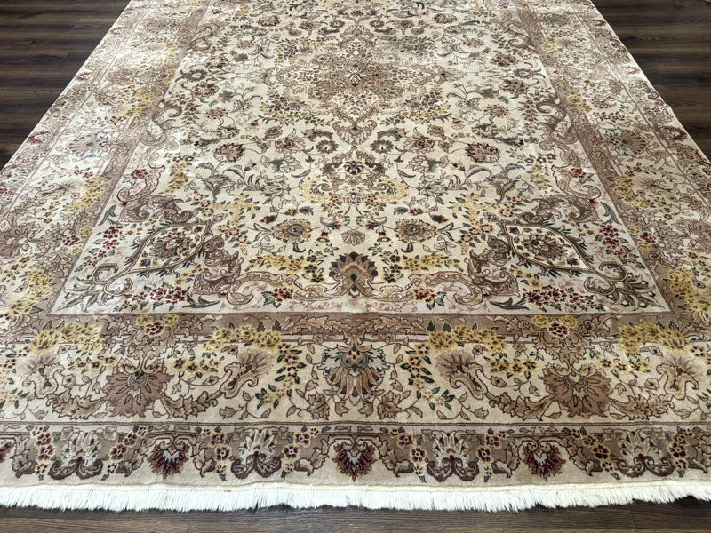 Sino Persian Rug 8x12, Wool & Silk, Traditional Elegant Carpet, Fine 200 KPSI by Jewel Rugs