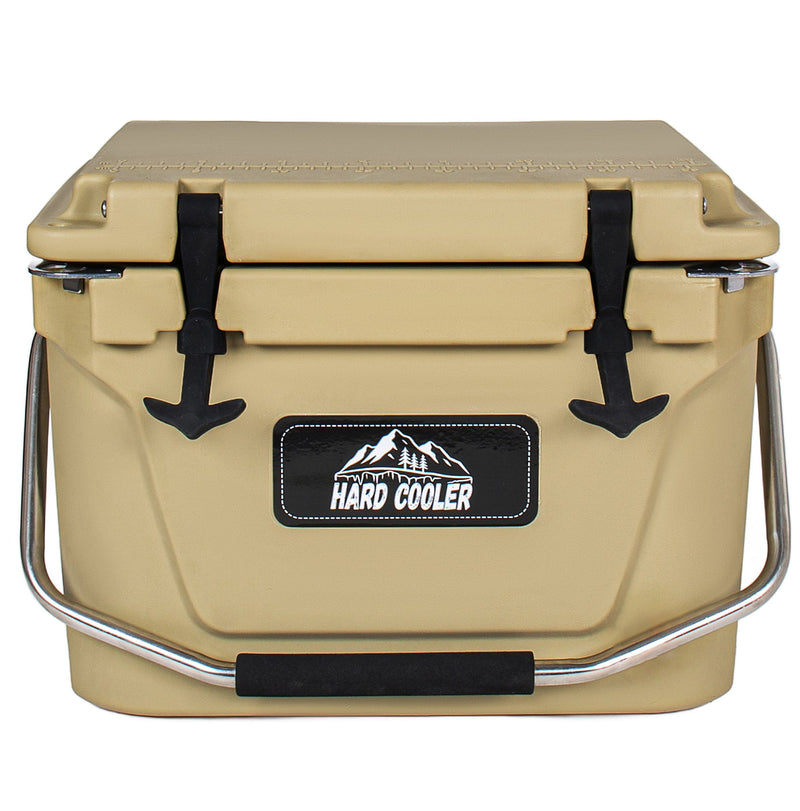 20 Quart Khaki Cooler, Ultra-Tough Hard Shell Ice Chest by HouseOfZazla