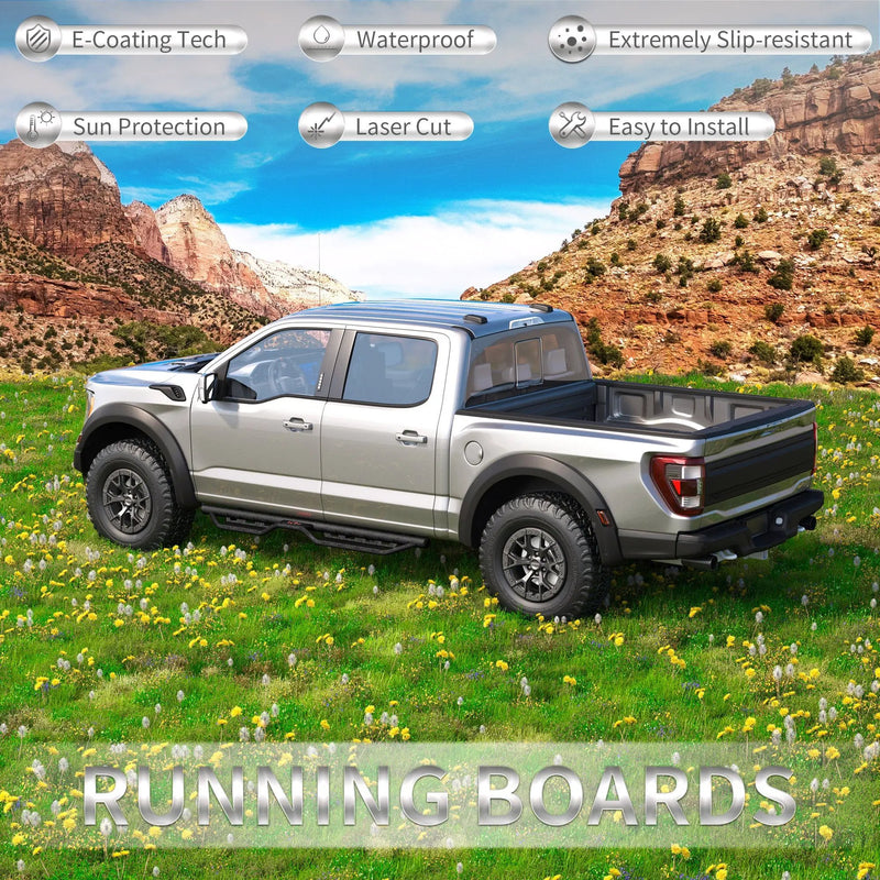 Running Boards for Ford SuperCrew Cab (2015-2026) by HouseOfZazla