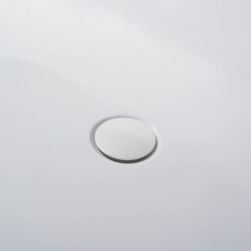 Solid Surface Stone Resin Oval Shape Soaking Bathtub With Overflow For The Bathroom - Matte White by HouseOfZazla