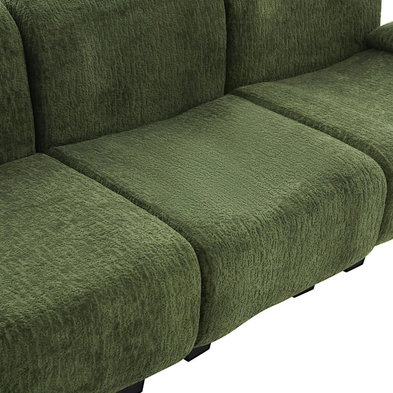 3 Seater Sofa Couch With Curved Armrests by HouseOfZazla