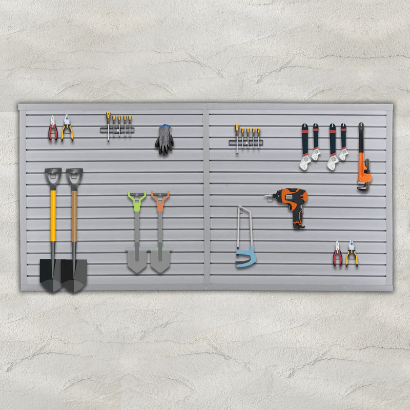 Heavy Duty PVC Slatwall Garage Organizer, 8ft x 4ft by HouseOfZazla