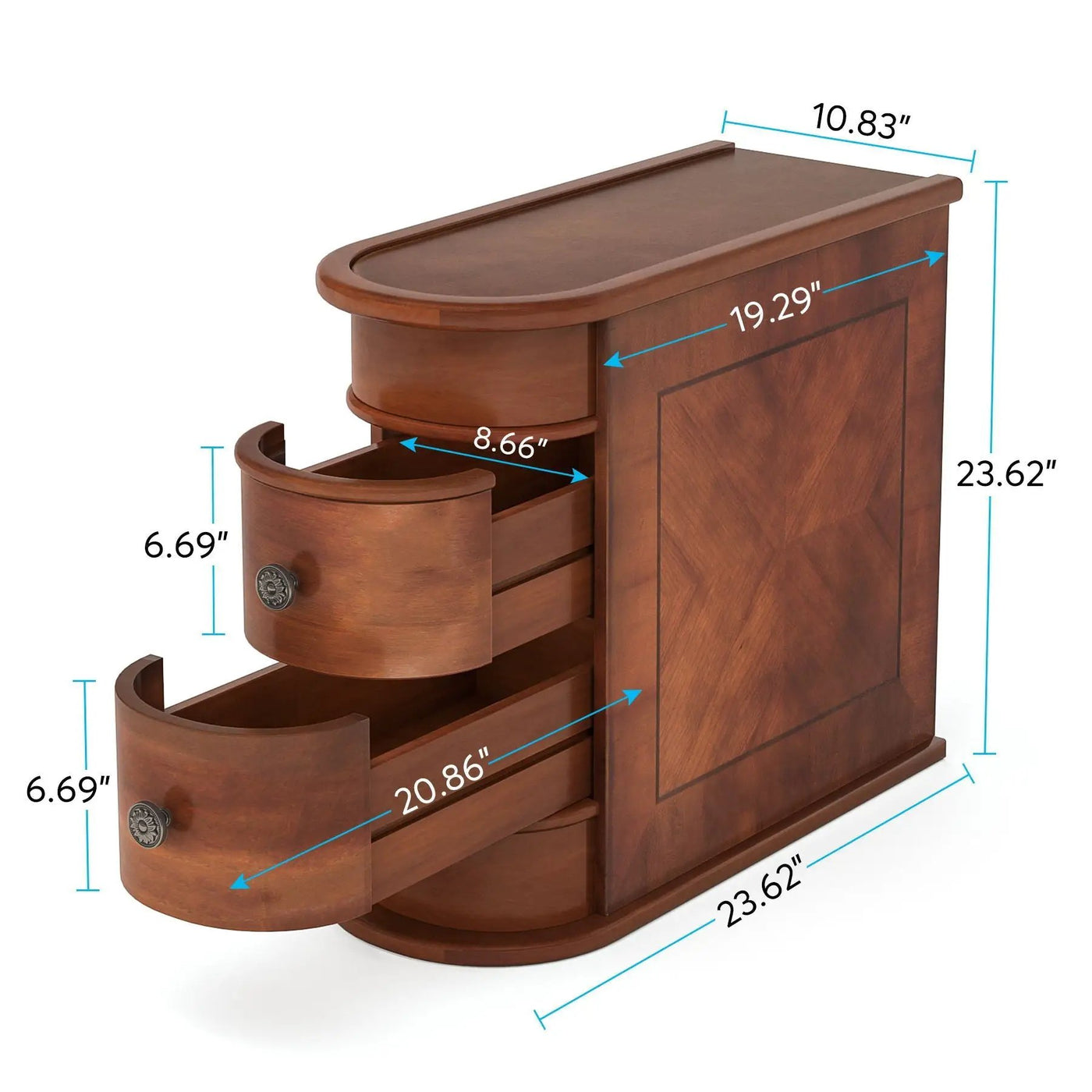 Narrow 2 Drawer End Table by HouseOfZazla