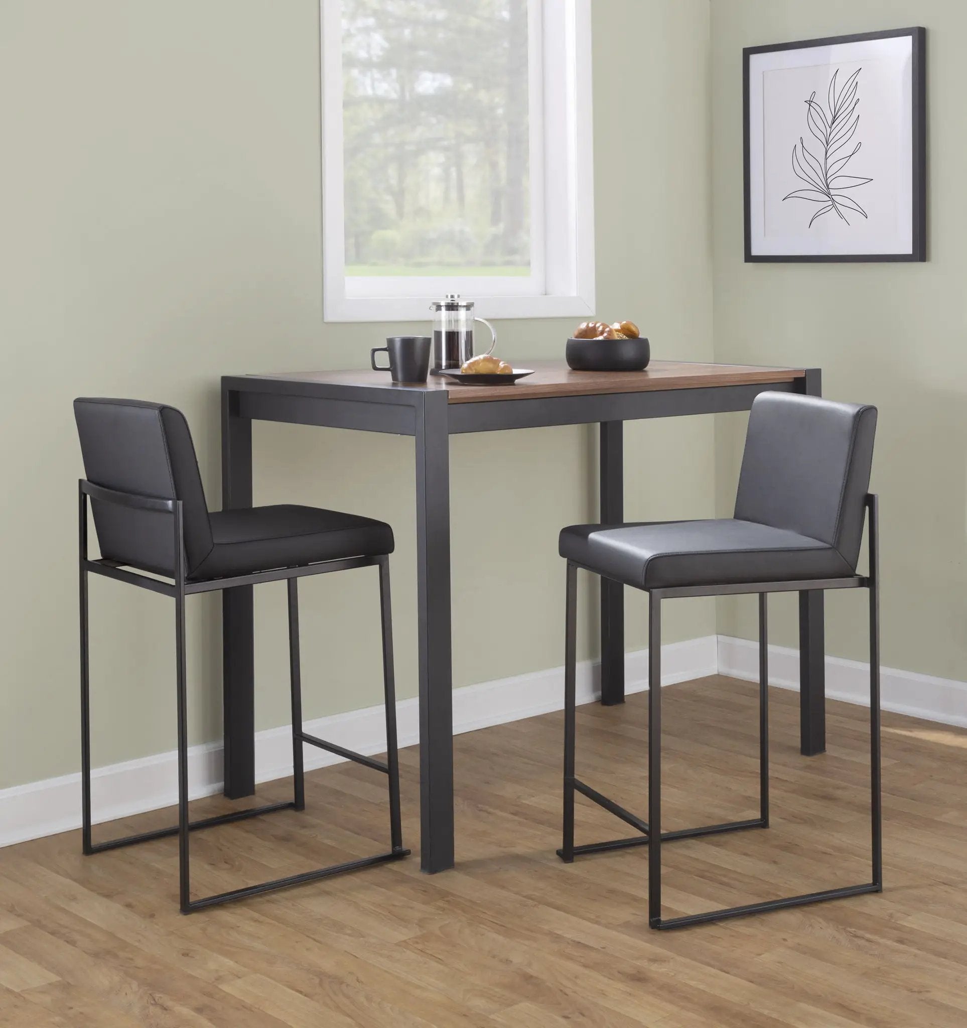 Fuji - Contemporary High Back Barstool Elegant Design by HouseOfZazla