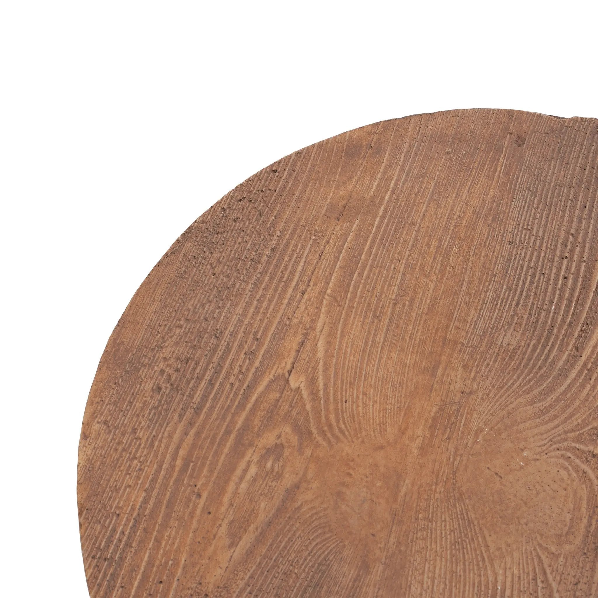 Iris Outdoor Patio Three-Legged Wood-Grain Side Table by HouseOfZazla