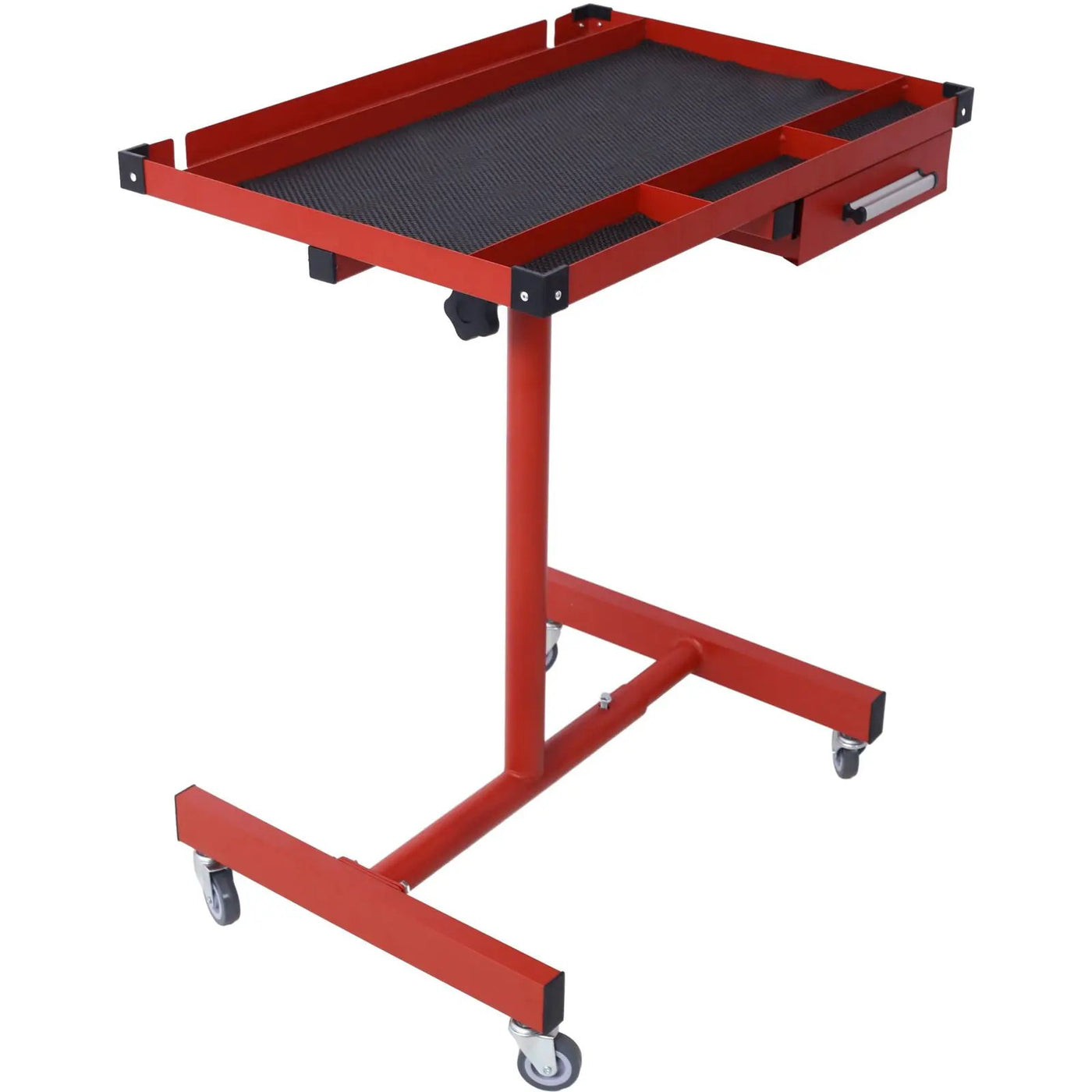 Adjustable Tear Down Work Table With Drawer For Garages, Repair Shops, And Diy, Portable, (4) 2.5" Swivel Casters, 220 Pound Capacity, Rubber Corners, Heavy Duty Steel by HouseOfZazla