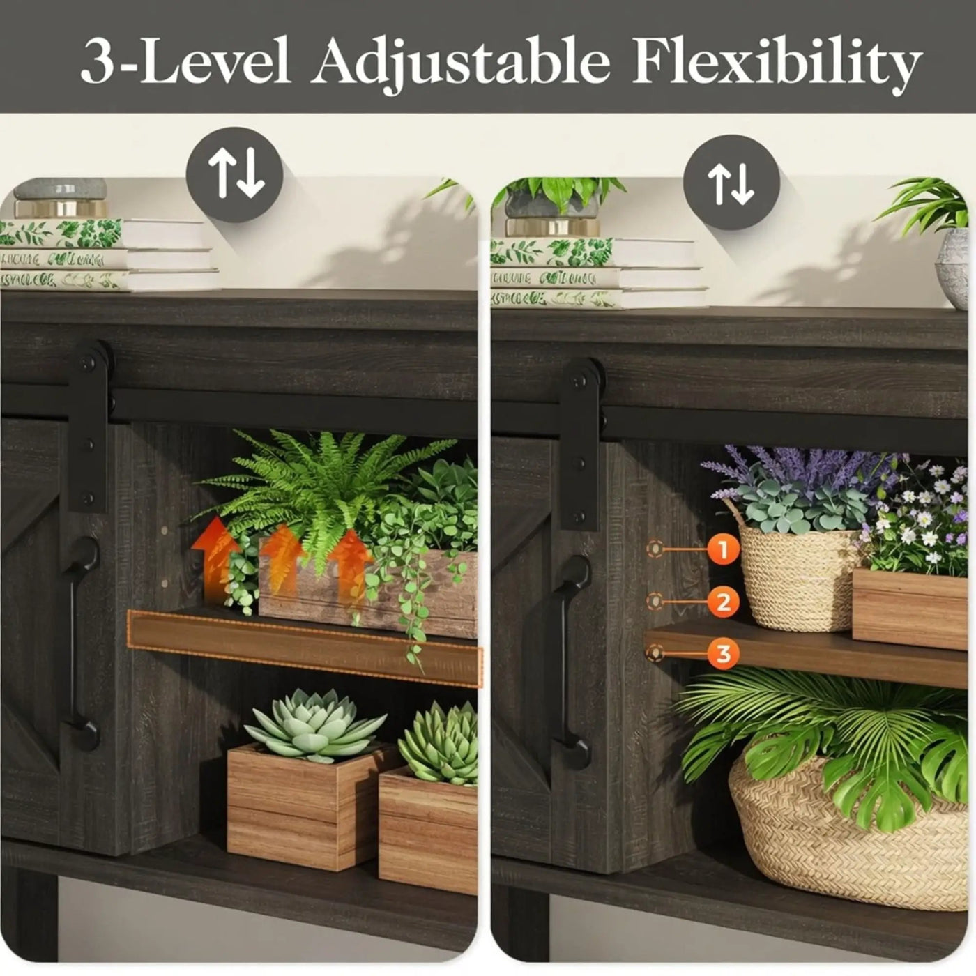 Farmhouse Entryway Table With Sliding Barn Door by HouseOfZazla